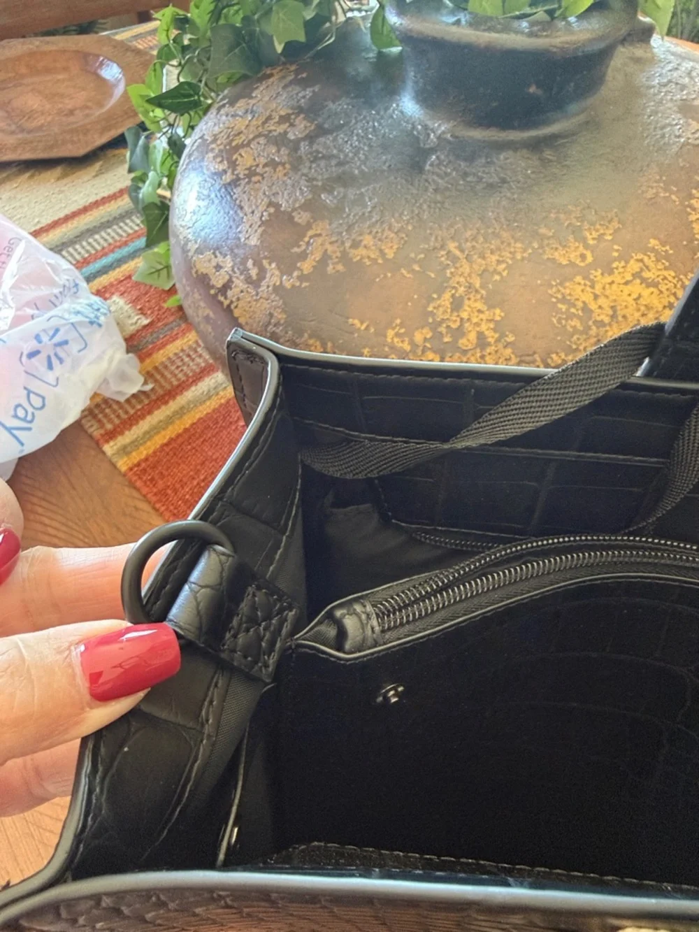 BEIS Black Croc Work Tote - Picture 10 of 10